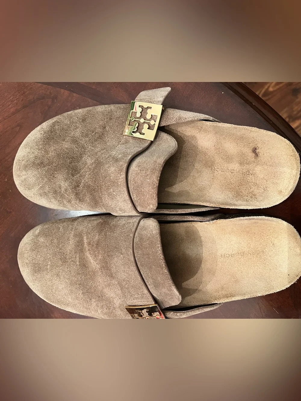 TORY BURCH Mellow Mule Suede Clogs Slip Ons